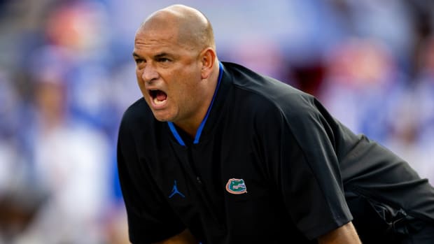 Gators WR coach Billy Gonzales